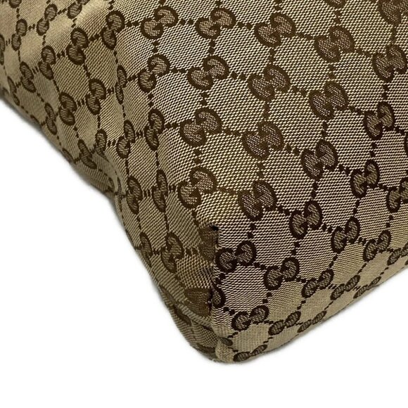 Auth GUCCI GG Pattern, Shelly (Web) 189751 Beige Dark Brown Multi Jacquard - - Picture 9 of 14